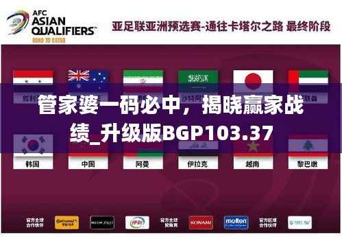 管家婆一码必中,揭晓赢家战绩_升级版BGP103.37