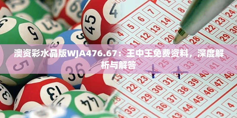 澳资彩水晶版WJA476.67:王中王免费资料,深度解析与解答