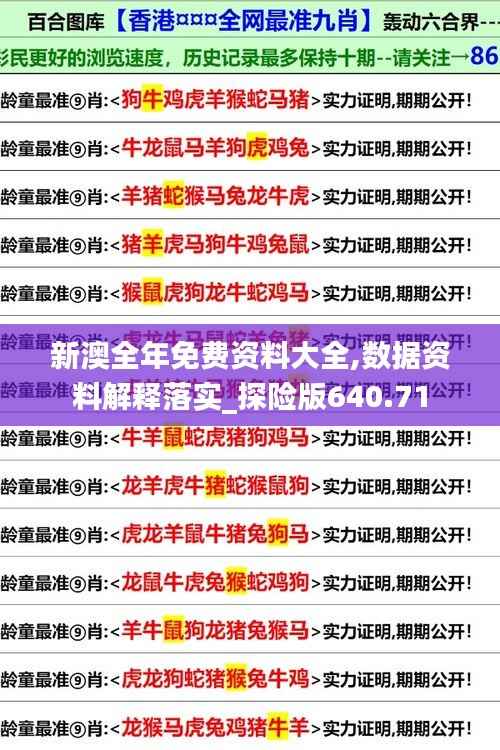 新澳全年免费资料大全,数据资料解释落实_探险版640.71