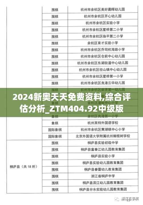 2024新奥天天免费资料,综合评估分析_ZTM404.92中级版