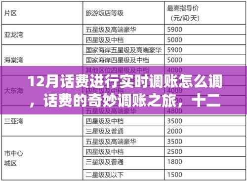 十二月话费实时调账指南，奇妙之旅与温情时刻