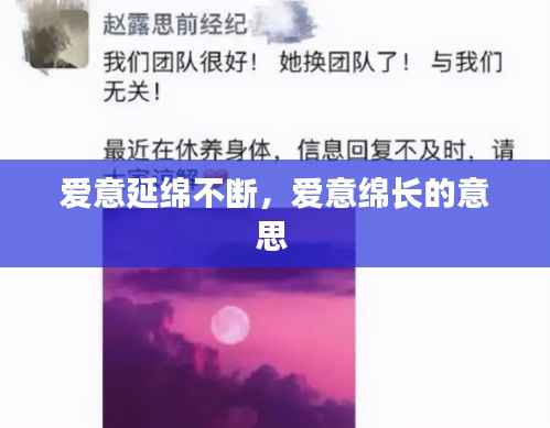 爱意延绵不断,爱意绵长的意思