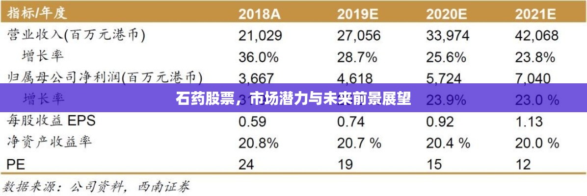 石药股票，市场潜力与未来前景展望